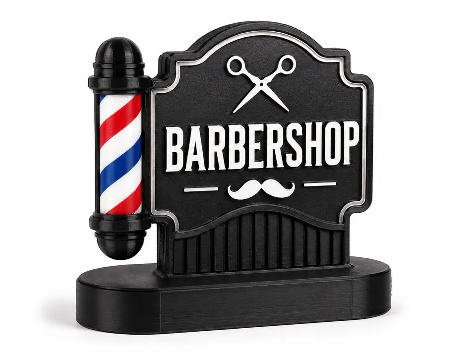 Letrero 3D personalizado para una barbería