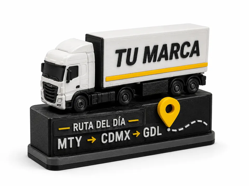 Display 3D personalizado para una empresa de transporte